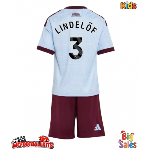 Aston Villa Victor Lindelof #3 Replica Third Stadium Kit for Kids 2026-27 Short Sleeve (+ pants)